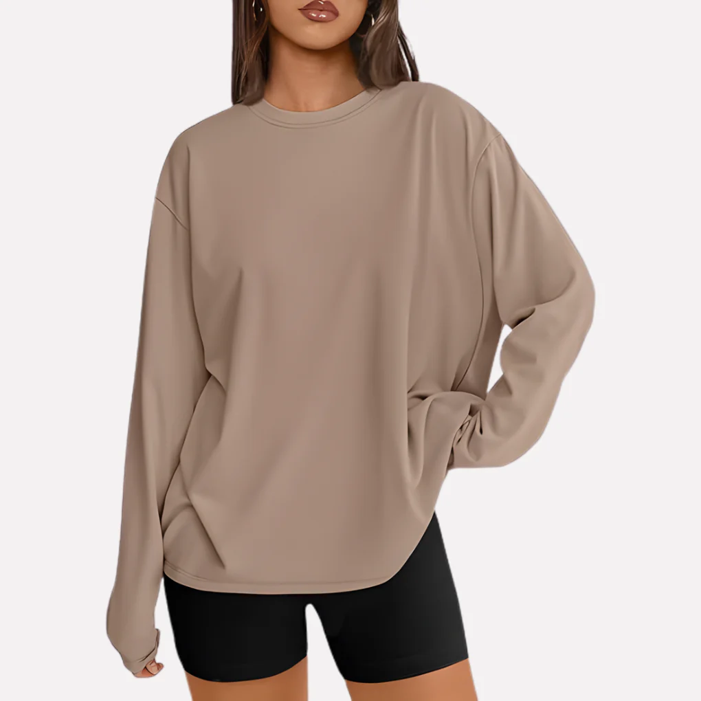 Vrouwen Oversized Lange Mouwen Shirt - Afbeelding 4