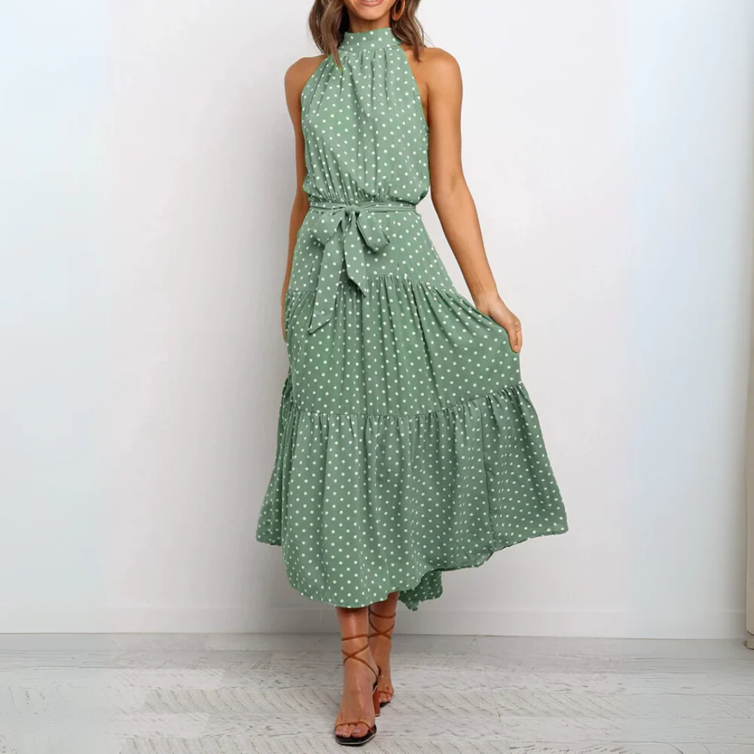 Polka Dot Fit-and-Flare Midi-jurk - Afbeelding 4