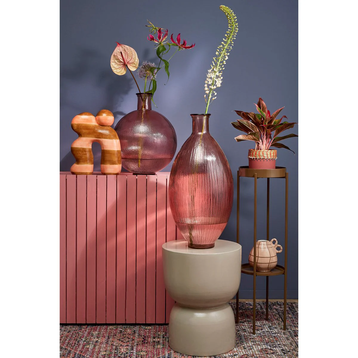 Stage Bijzettafel - H45 x Ø35 cm - Cement - Beige - Afbeelding 7