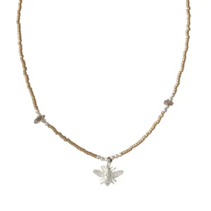 A Beautiful Story Duurzame Ketting Wildflower Silver Smokey Quartz