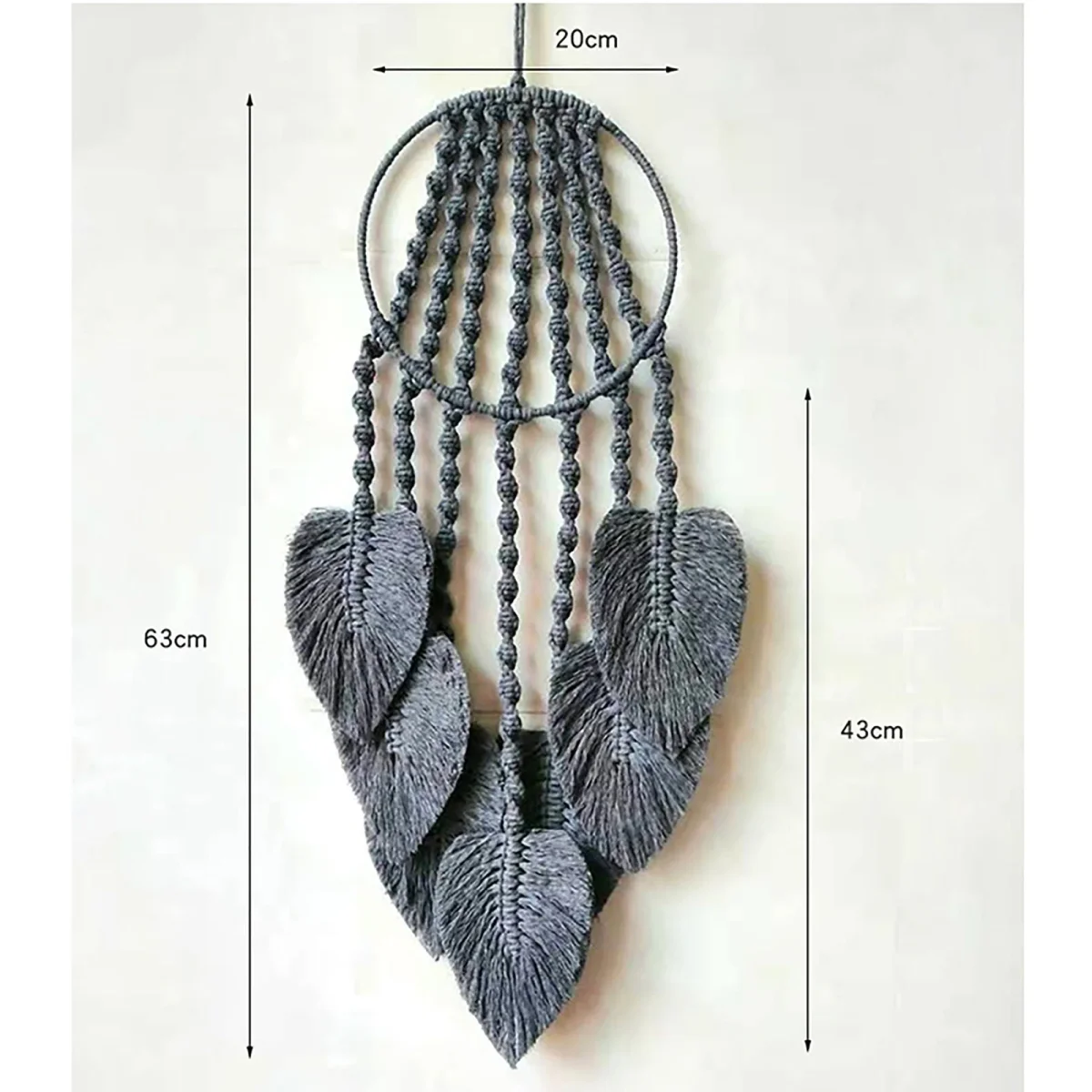 Boho Geweven Droomvanger Wandtapijt Ophangdecoratie - Afbeelding 3