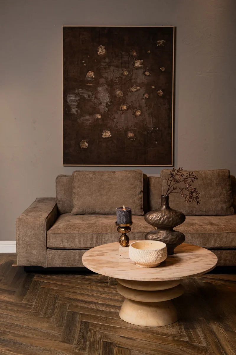 Salontafel Callain Natuurlijk Mangohout Marmer PTMD - Afbeelding 6