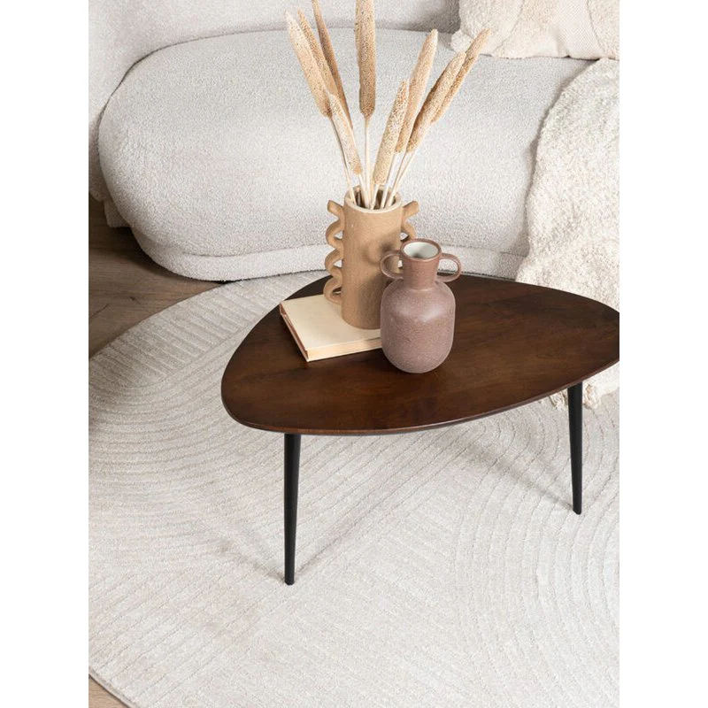 Vloerkleed Ella Beige Rond ø160 cm - Afbeelding 4