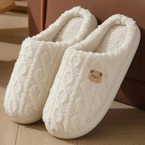 Comfortabele, zachte berenpantoffels voor dames, klaar voor de winter