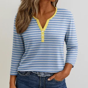 Comfortabel V-hals T-shirt voor dames