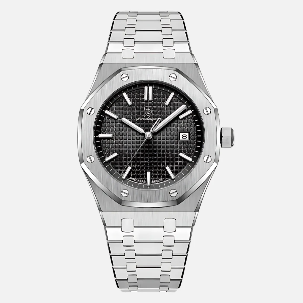 Elegant herenhorloge van roestvrij staal - Afbeelding 5
