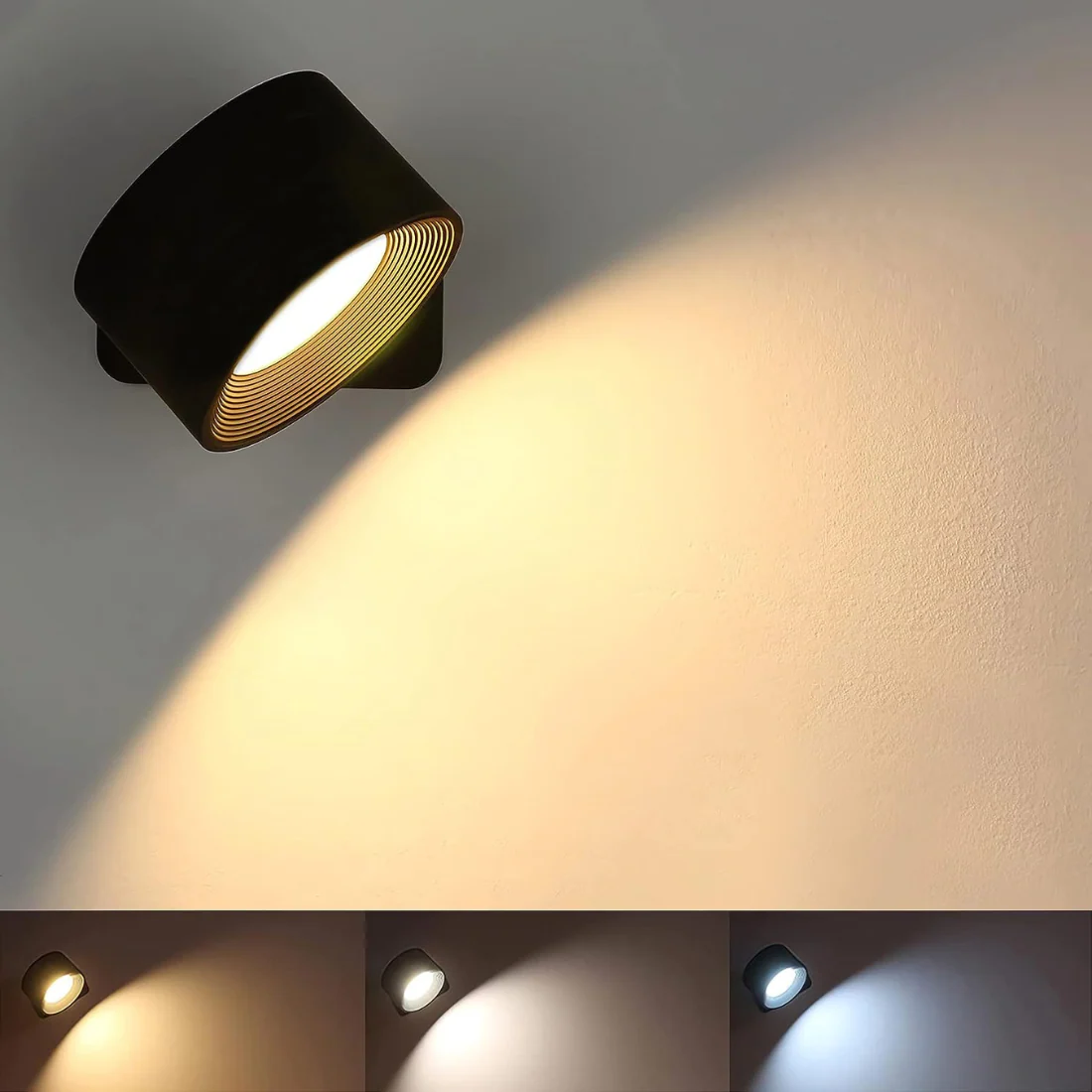 AuraGlow - Draadloze Oplaadbare 360 Graden Muurlamp - Afbeelding 6