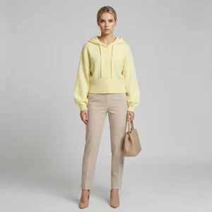 Vrouwen Hooded Breien Cardigan