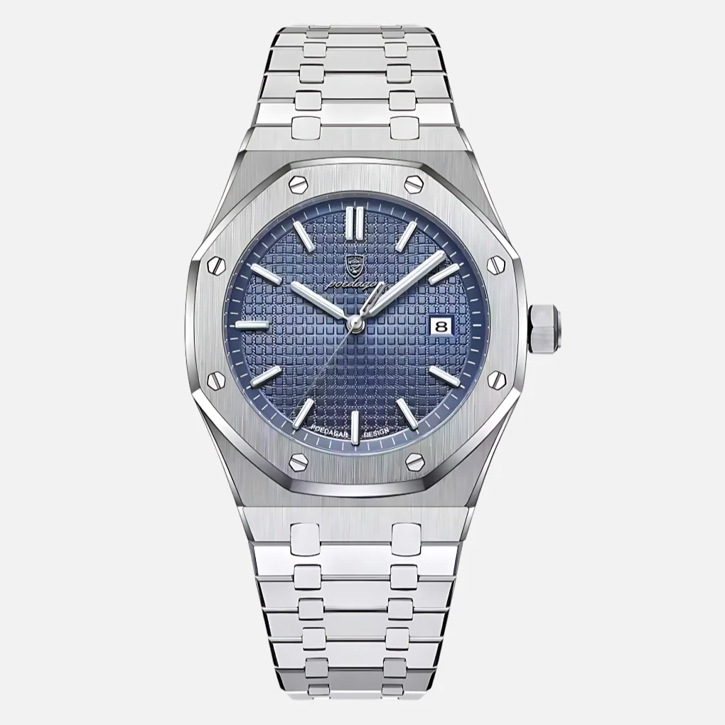Elegant herenhorloge van roestvrij staal - Afbeelding 2
