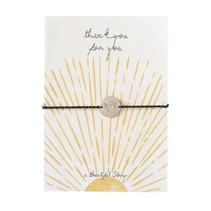 A Beautiful Story Handgeschilderde Wenskaart Thank You For You Met Armband