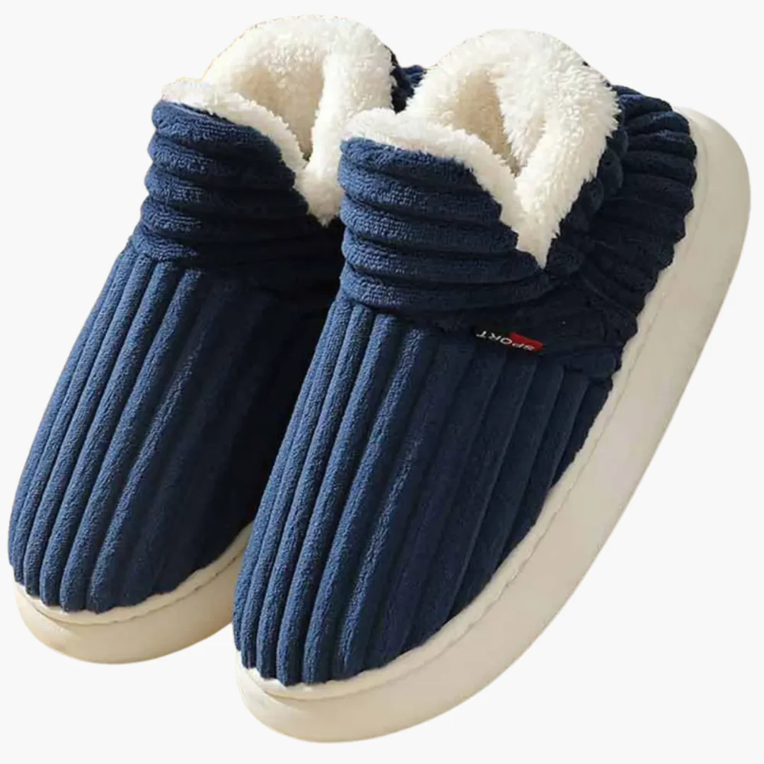 Dames Pluche Slippers – Geribbelde Binnen Schoenen - Afbeelding 4