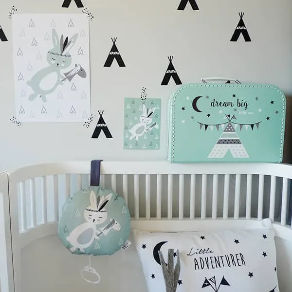 Poster groen lief konijntje. - Afbeelding 5