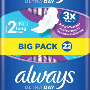 Always Ultra Maandverband Lang Met Vleugels 22 Stuks