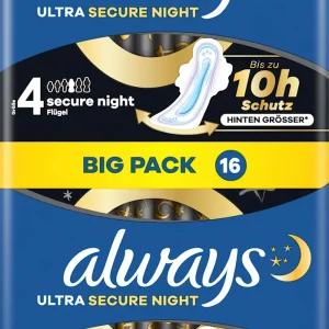 Always Ultra Secure Night 4 16 Stuks Maandverband Nacht