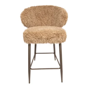 Barstoelen Ares Haar Bruin Set van 2 PTMD