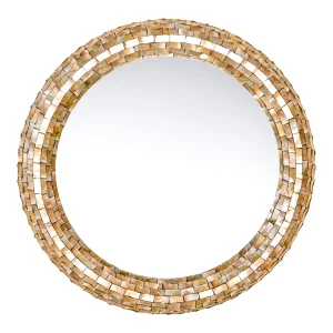 Spiegel Chelsae Cream Poly Shell Rond 82 cm PTMD