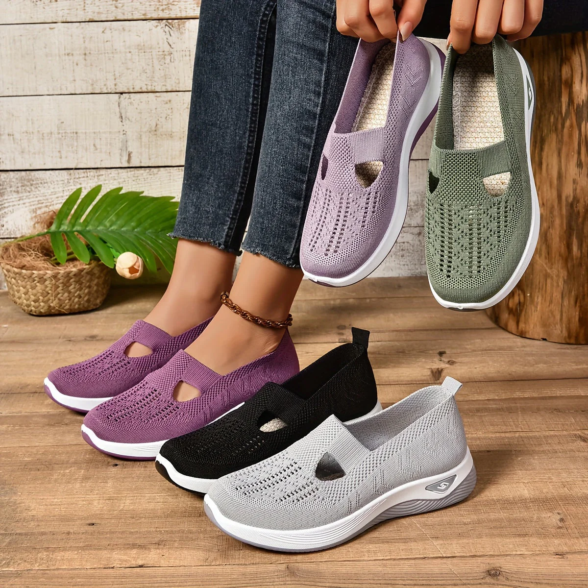 Ademend Slip-On Mesh Sneakers voor Vrouwen - Afbeelding 2