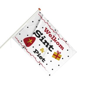 Vlag Welkom Sint en Piet | sinterklaasversiering