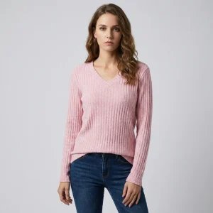 Vrouwen V-hals Lange Mouwen Top
