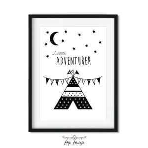 Poster tipi zwart wit.