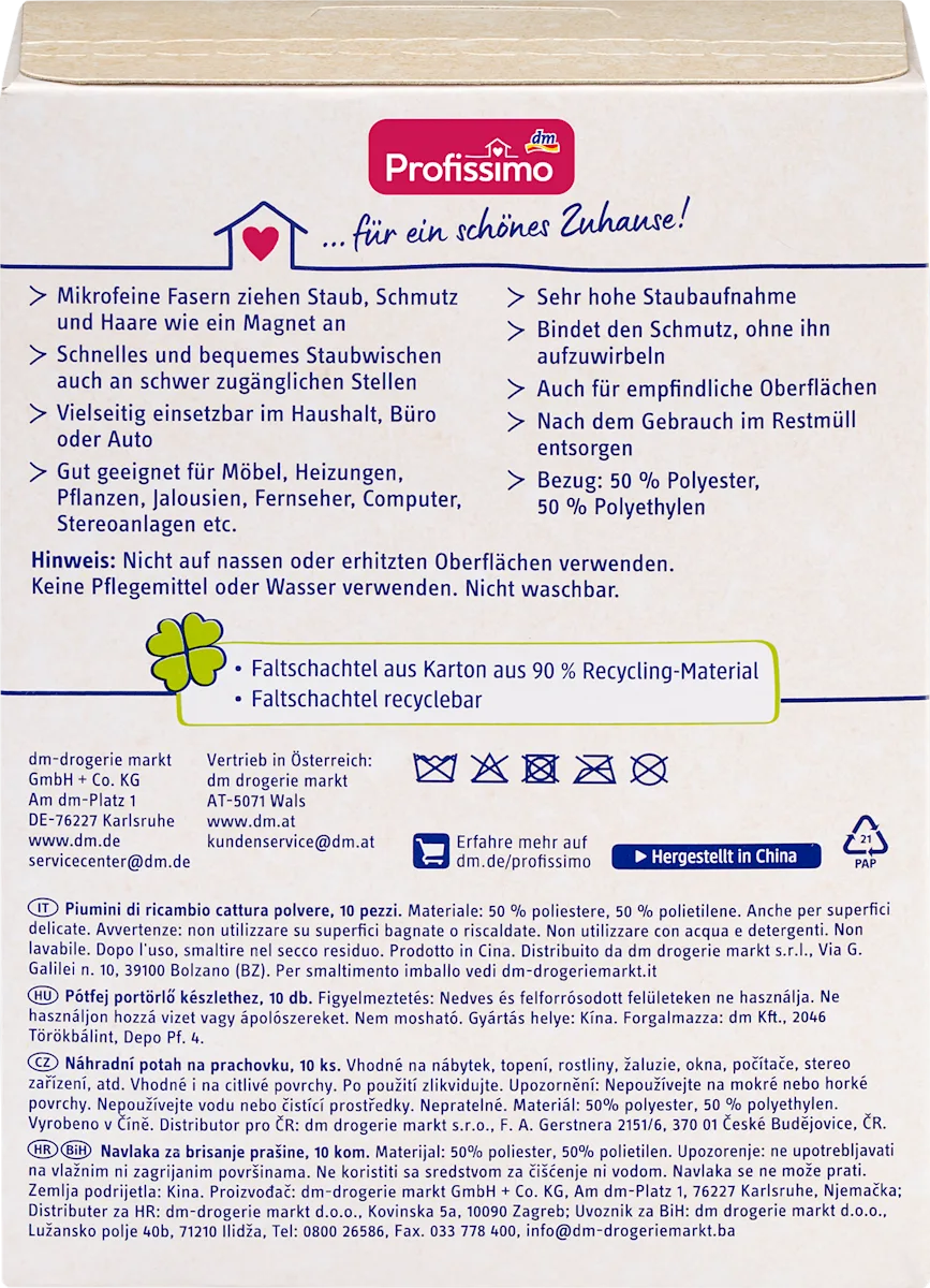 Profissimo Stofdoek Navulling 10 Stuks Droge Reiniging - Afbeelding 4