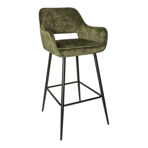 Barstoel Fallon Velvet Groen Set van 2 PTMD
