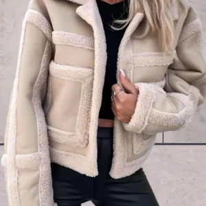 Noa - Chique Wollen Winterjas Met Bont